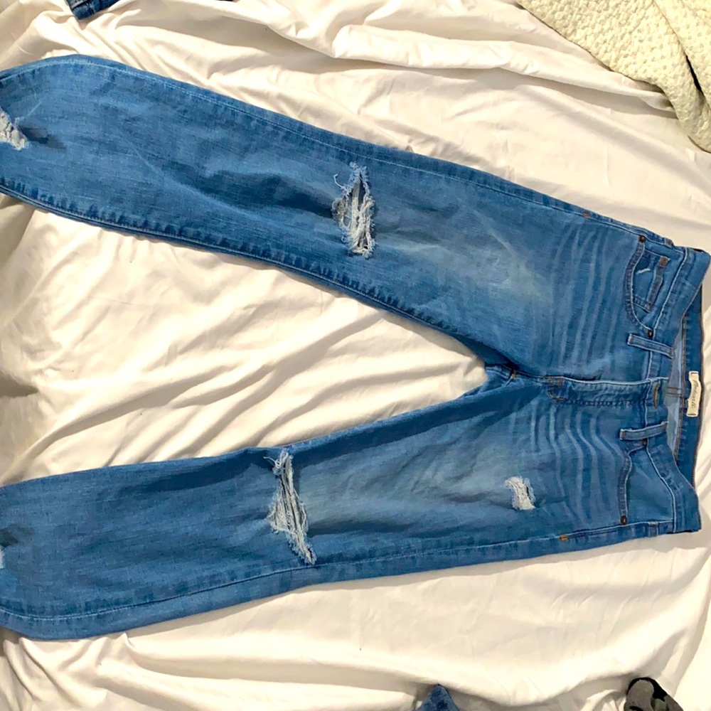 Women’s jeans made well distressed jeans